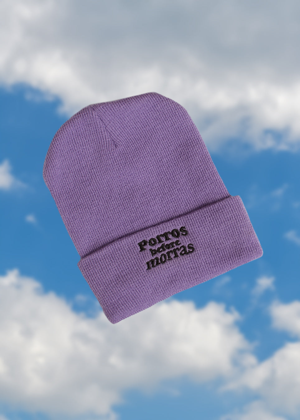 Beanie "Porros Before Morras" color lila