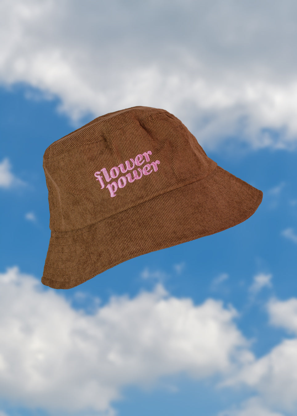 Bucket Hat "Flower Power" color café