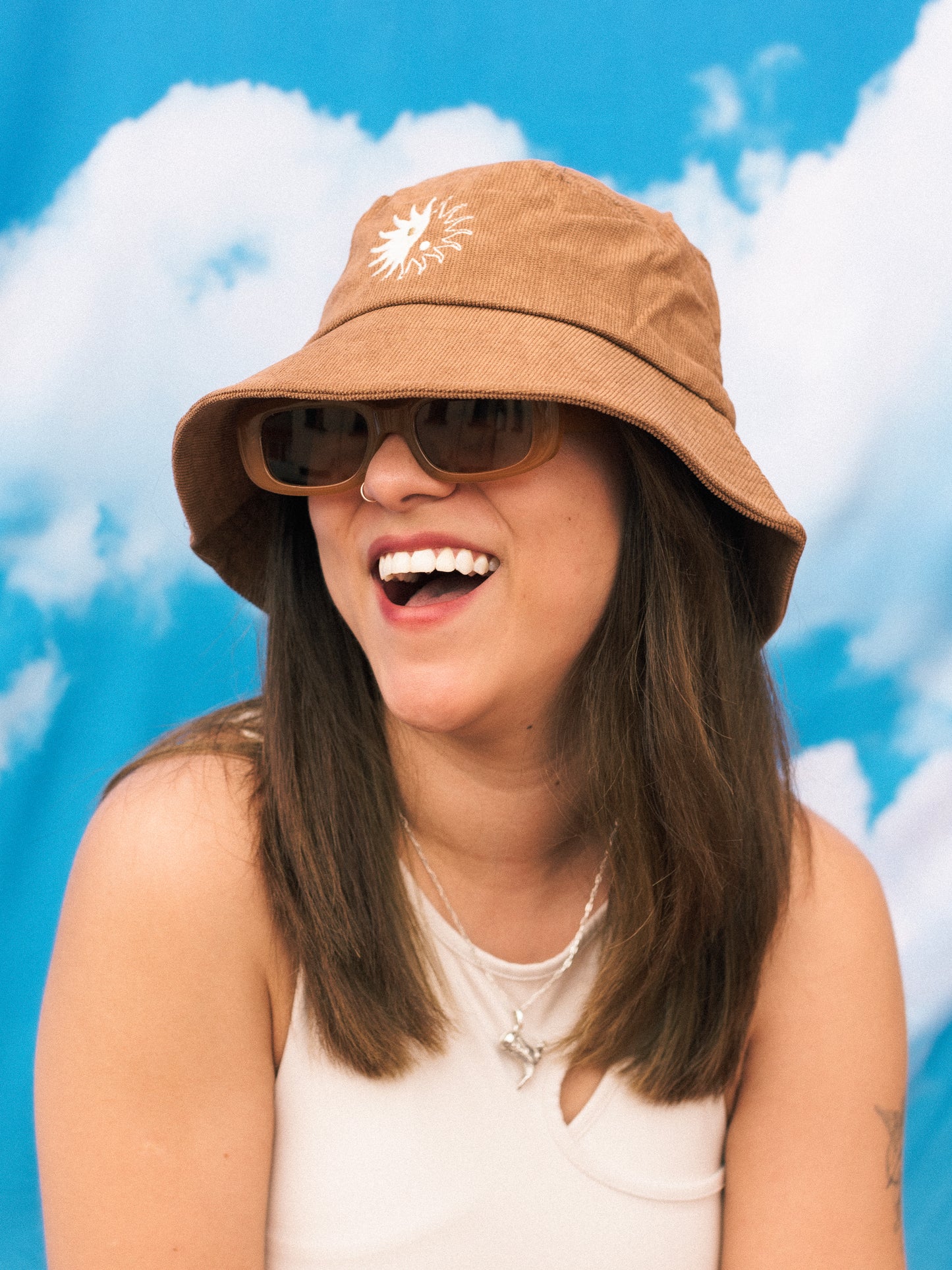 Bucket Hat "Yin Yang" color café
