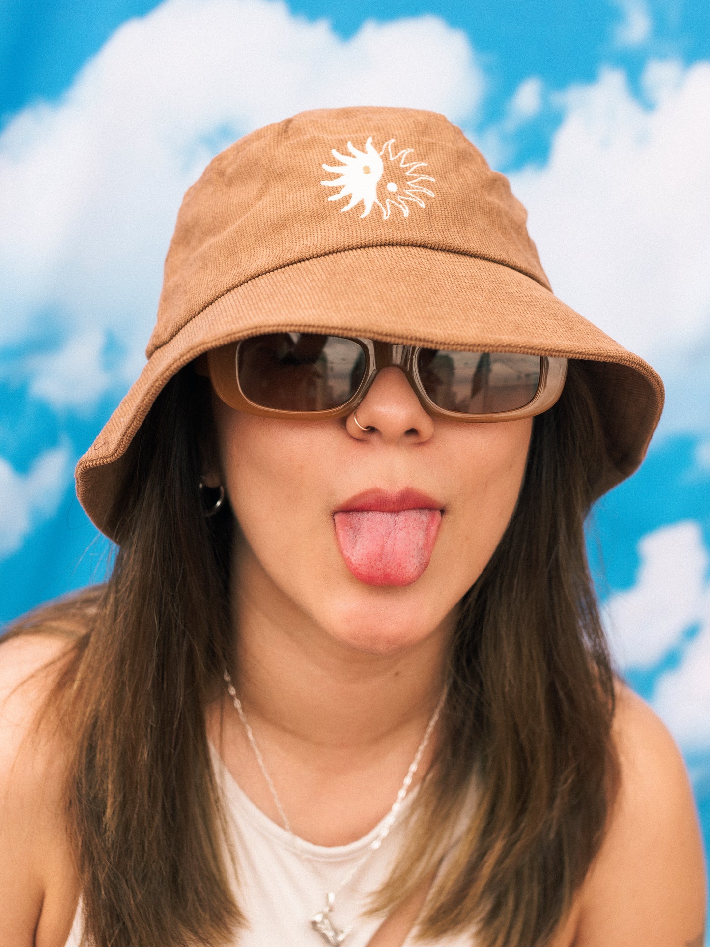 Bucket Hat "Yin Yang" color café