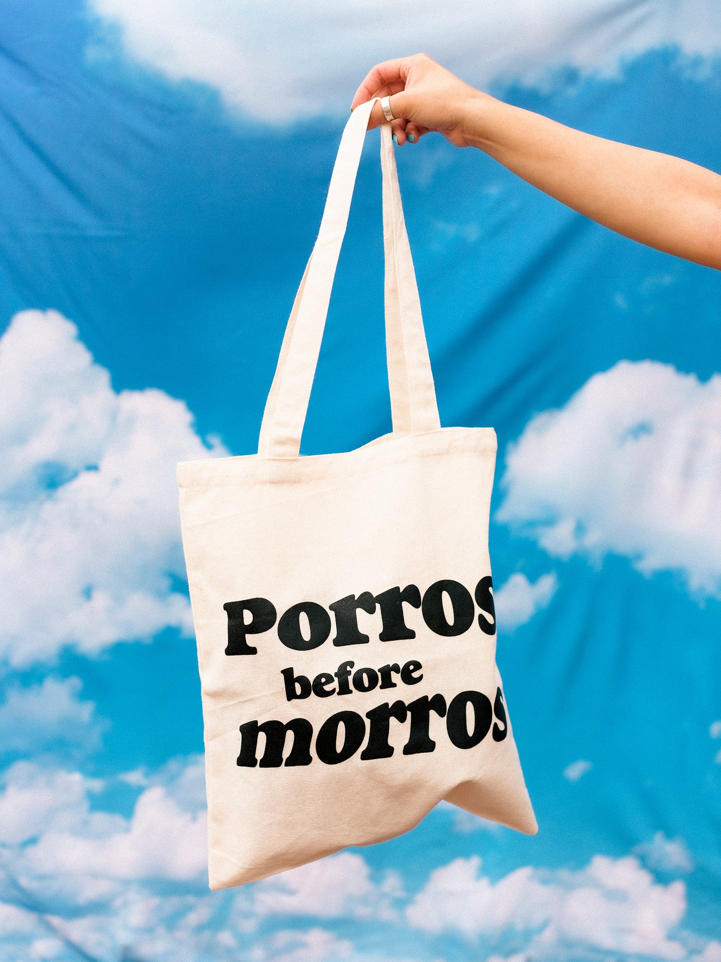 Tote Bag "Porros Before..." color crudo