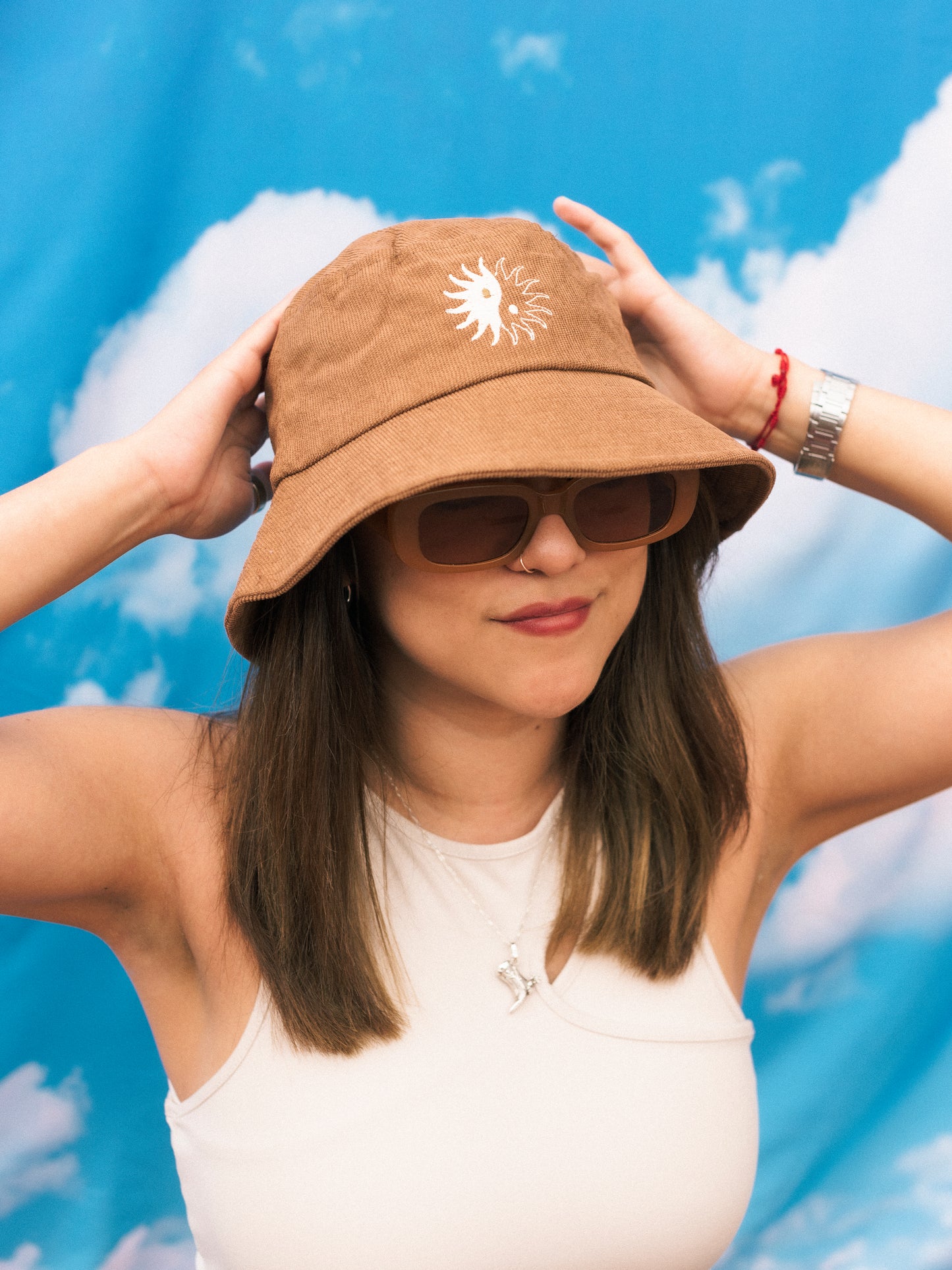 Bucket Hat "Yin Yang" color café