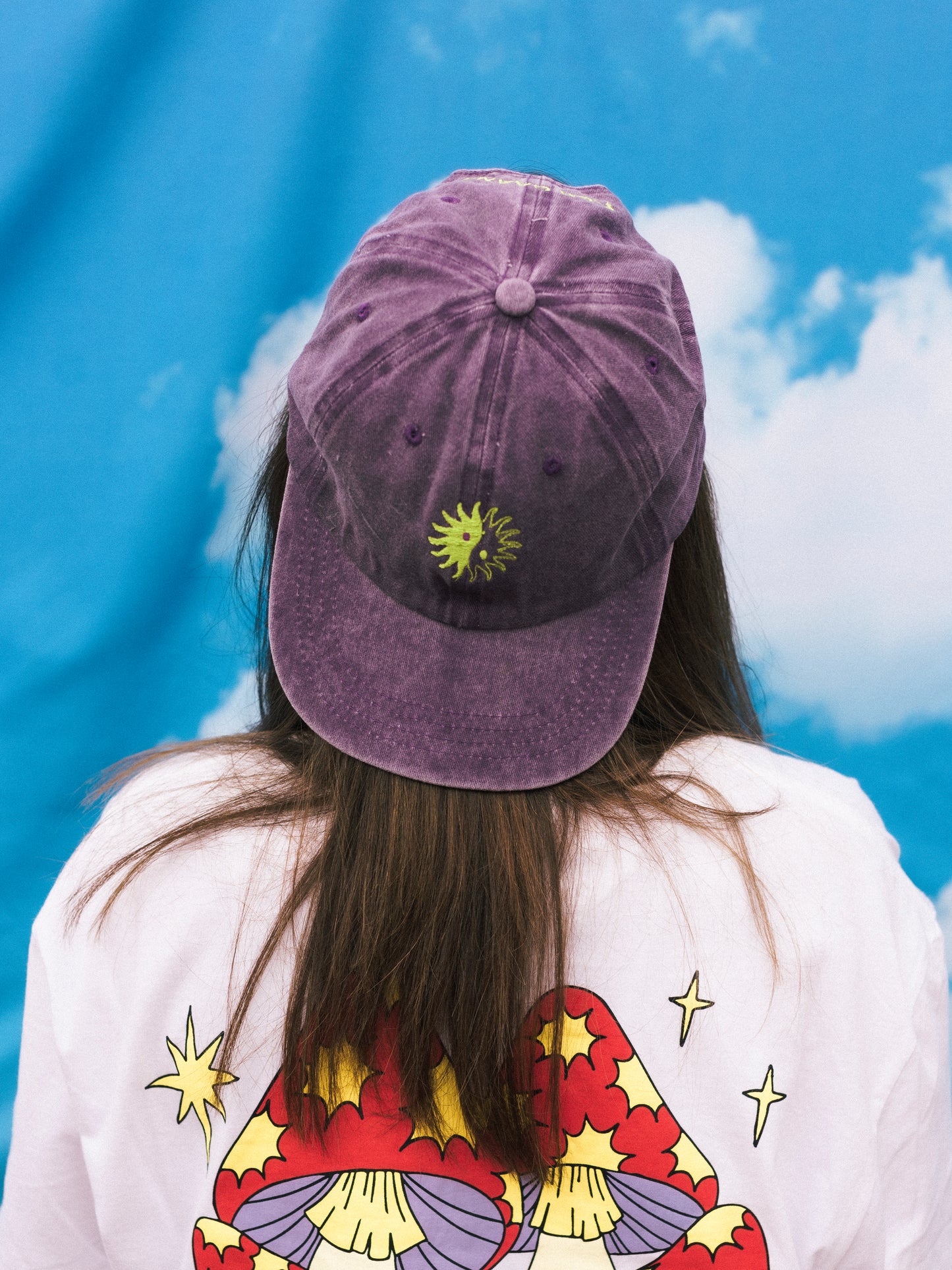 Gorra "Sol Yin Yang" color morado