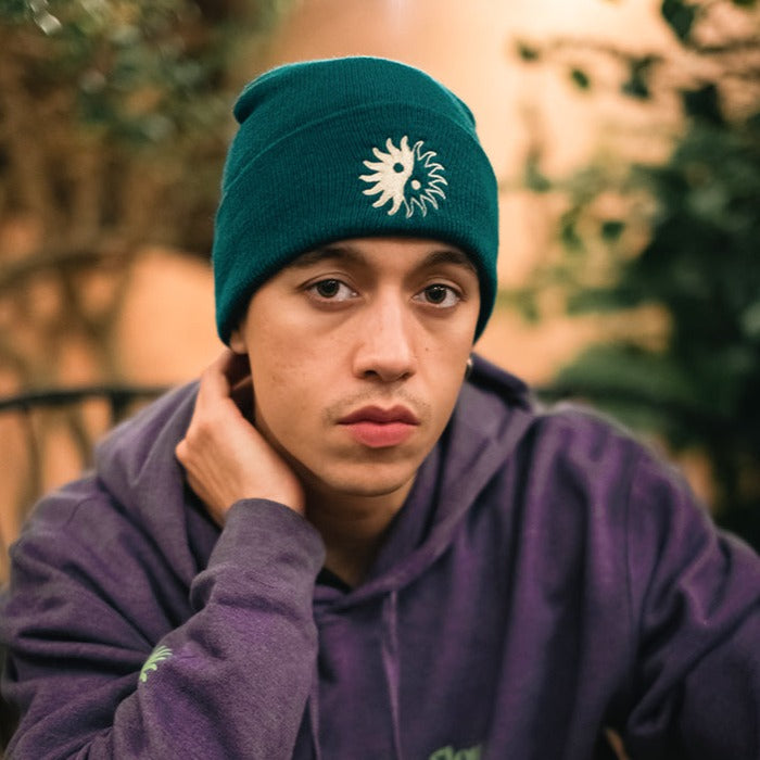 Beanie "Sol Yin Yang" color verde aqua