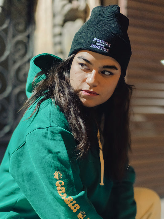 Beanie "Porros Before Morros" color negro